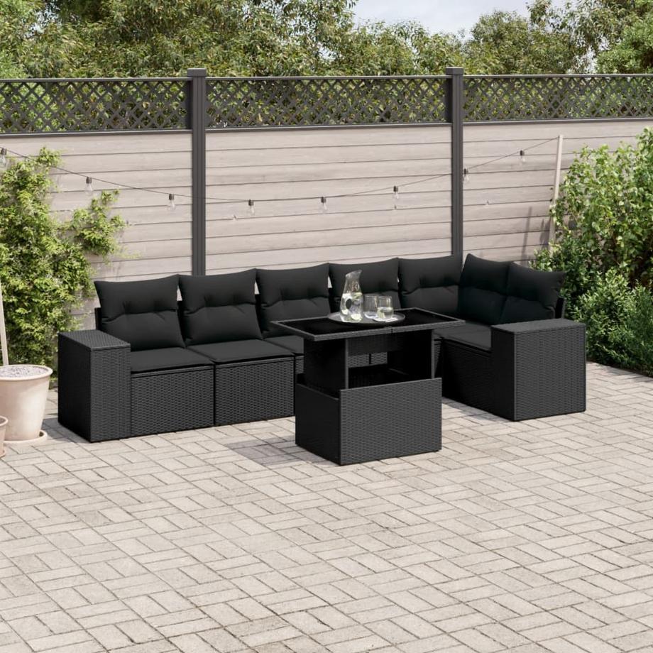 VidaXL Ensemble de canapés de jardin rotin synthétique  