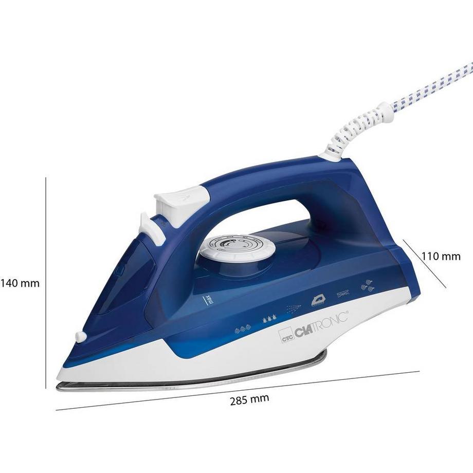 Clatronic Clatronic DB 3704 Ferro a vapore Acciaio inossidabile 2200 W Blu, Bianco  