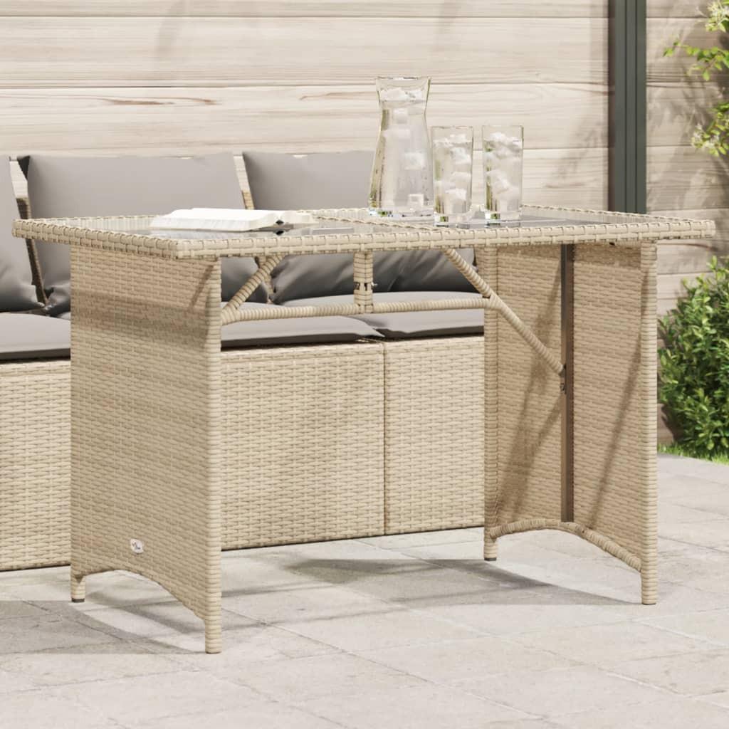 VidaXL Table de jardin rotin synthétique  