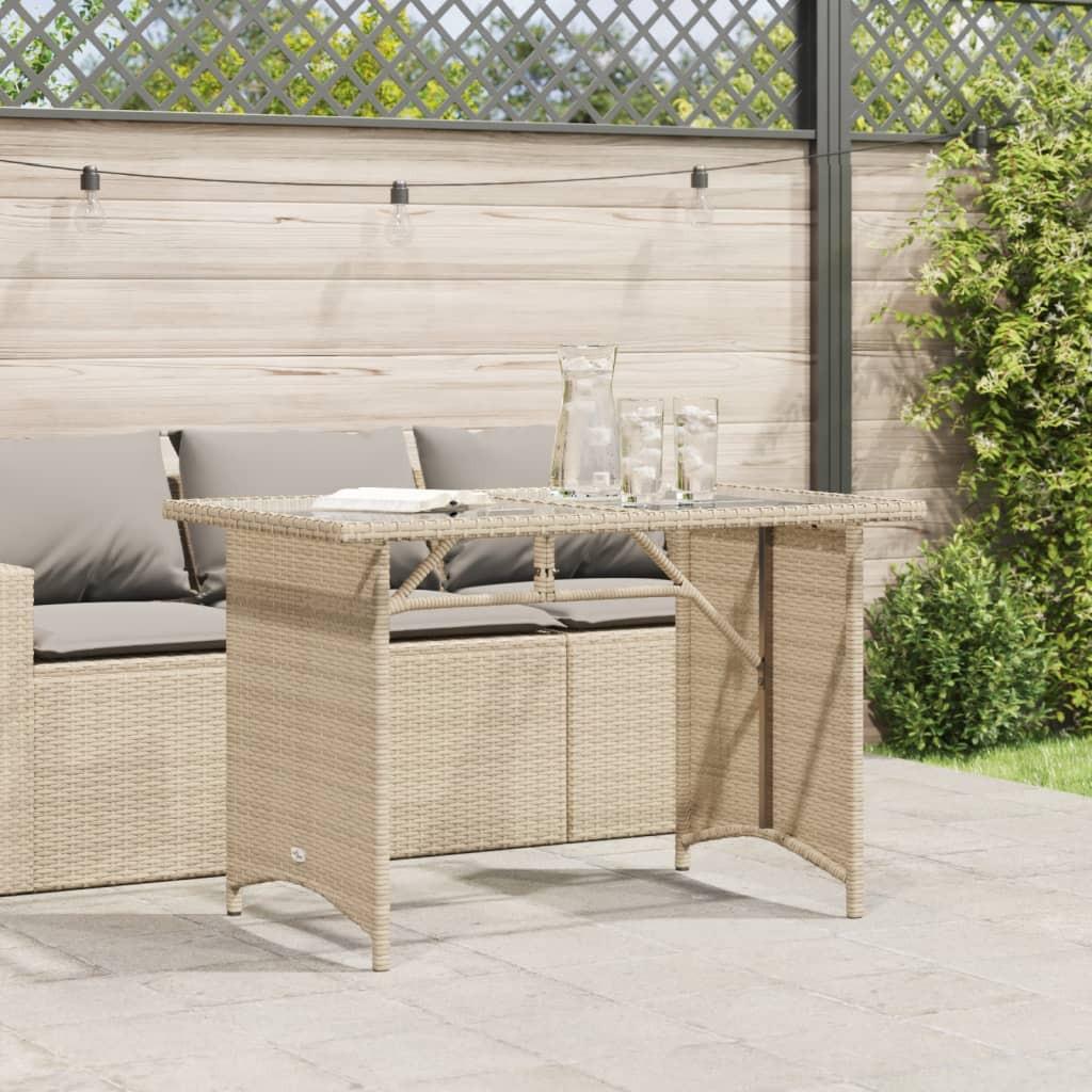 VidaXL Table de jardin rotin synthétique  