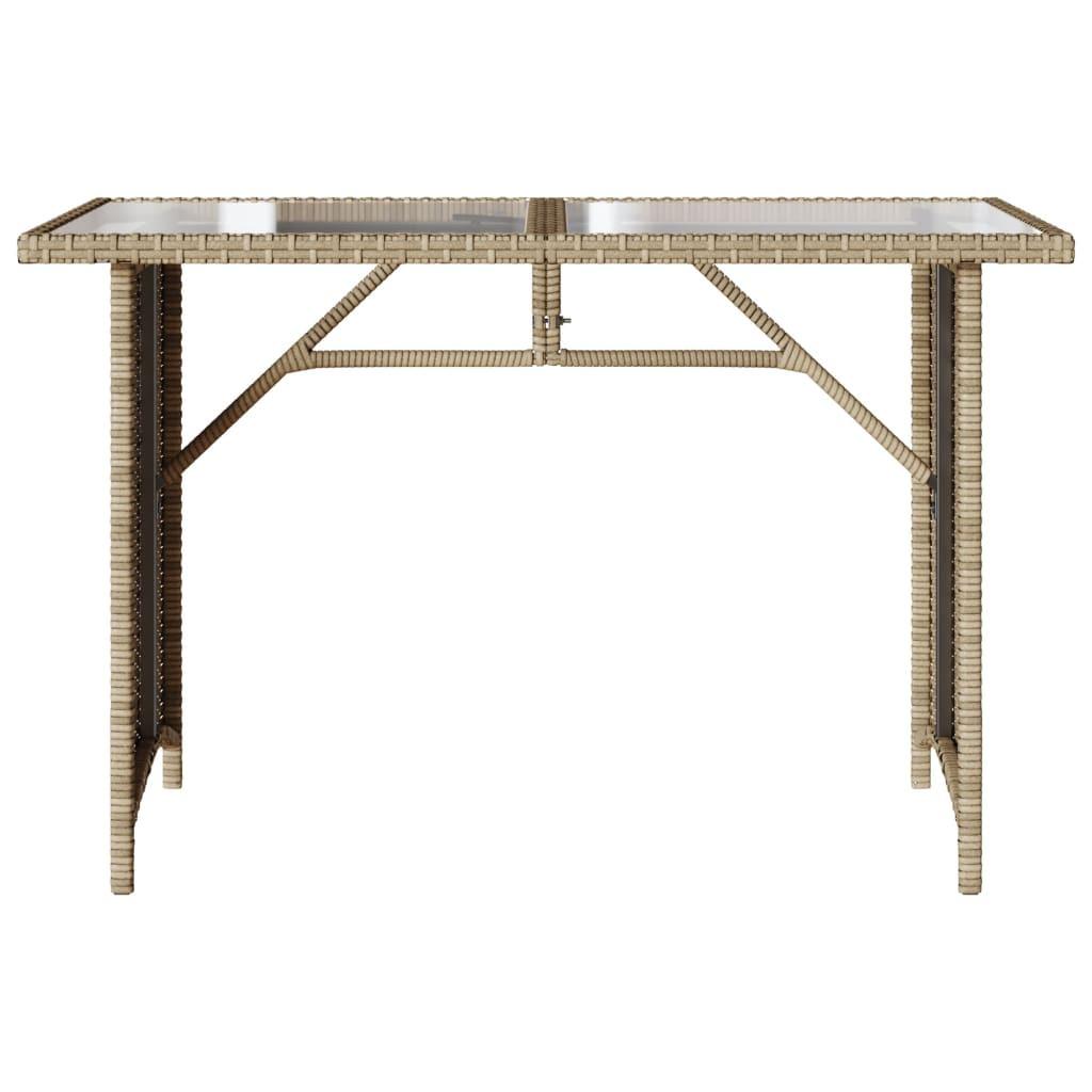 VidaXL Table de jardin rotin synthétique  