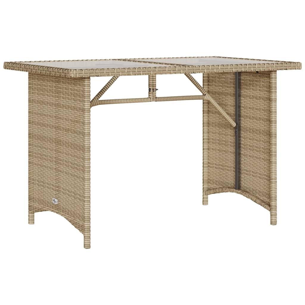 VidaXL Table de jardin rotin synthétique  