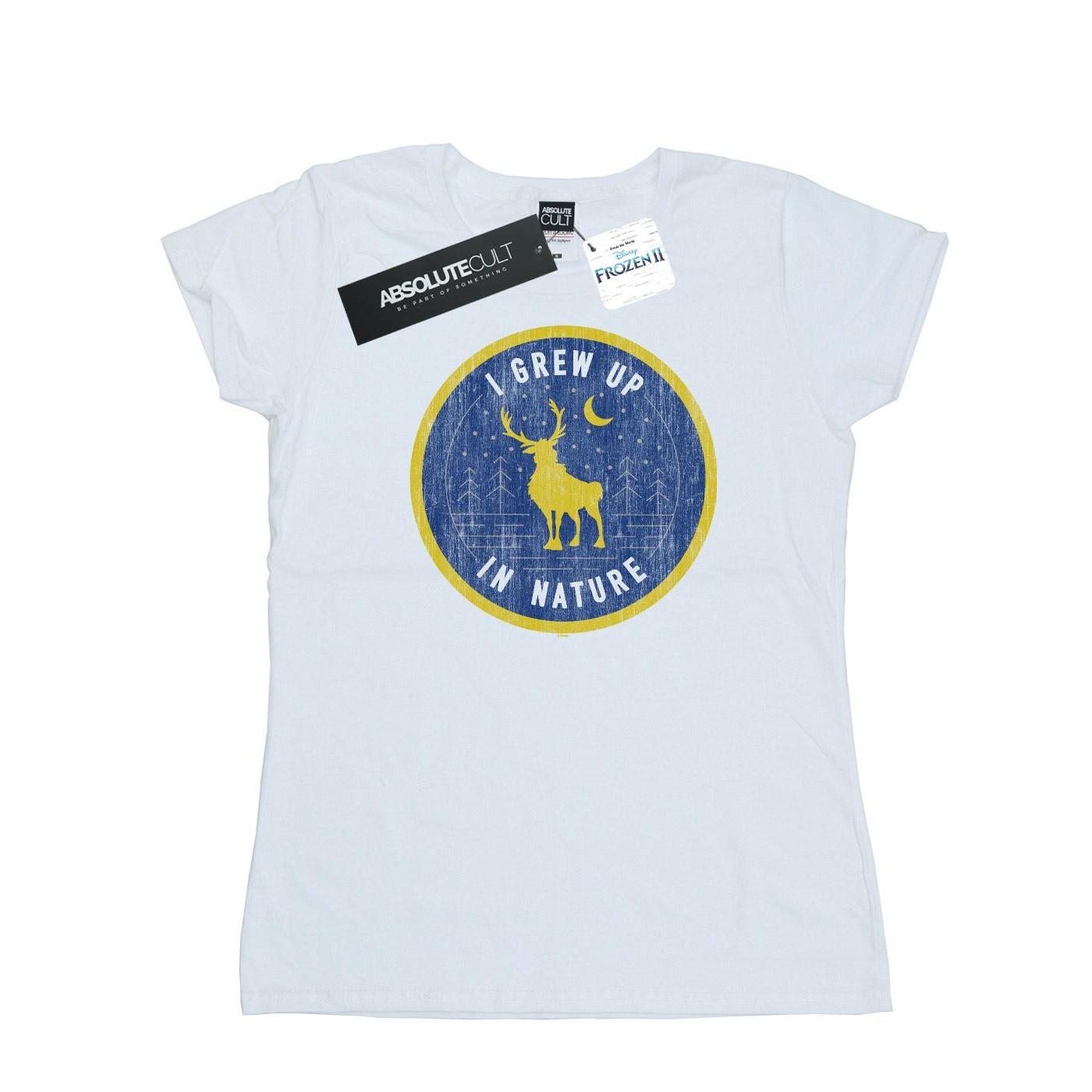 Image of Frozen 2 Sven I Grew Up In Nature Tshirt Damen Weiss S