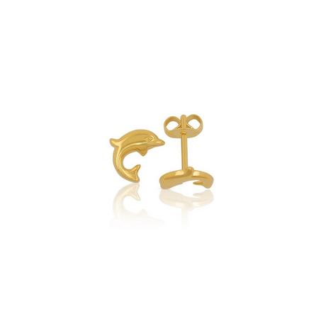 MUAU Schmuck  Ohrstecker Gelbgold 750, 8x9mm 