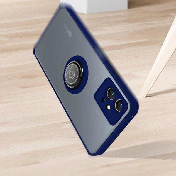 Avizar  Coque Vivo Y55 5G Bleu avec Anneau 