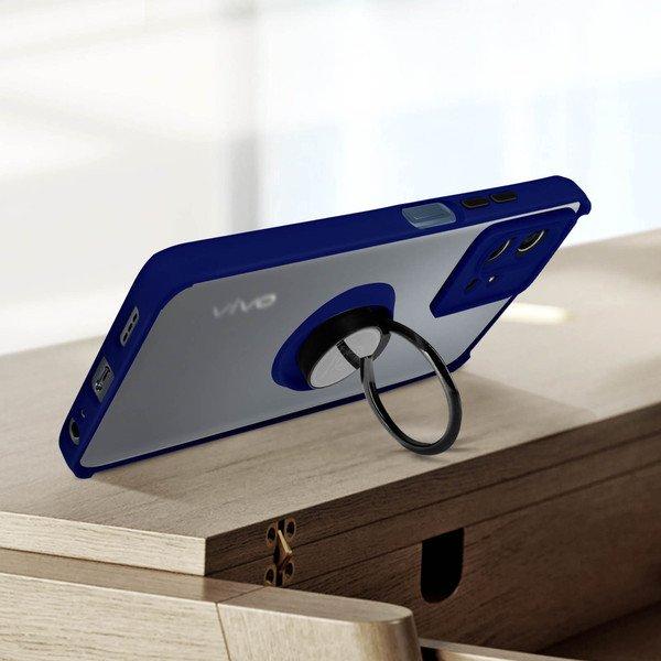 Avizar  Coque Vivo Y55 5G Bleu avec Anneau 