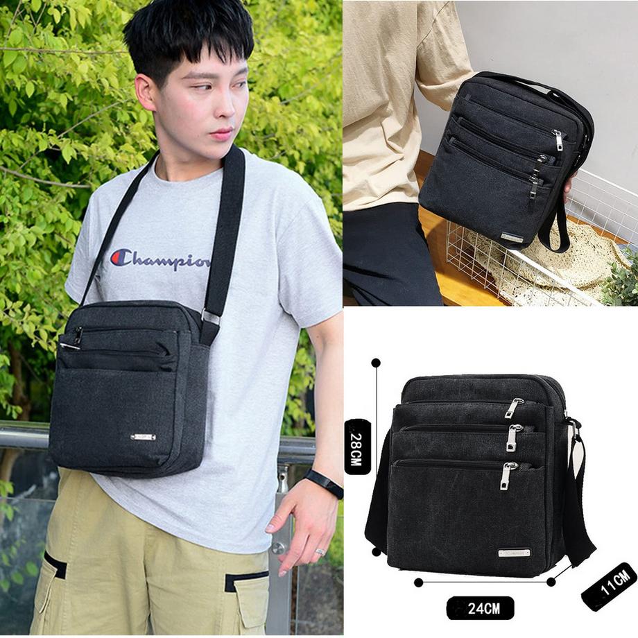 Only-bags.store Kleine Canvas Vintage Umhängetasche  