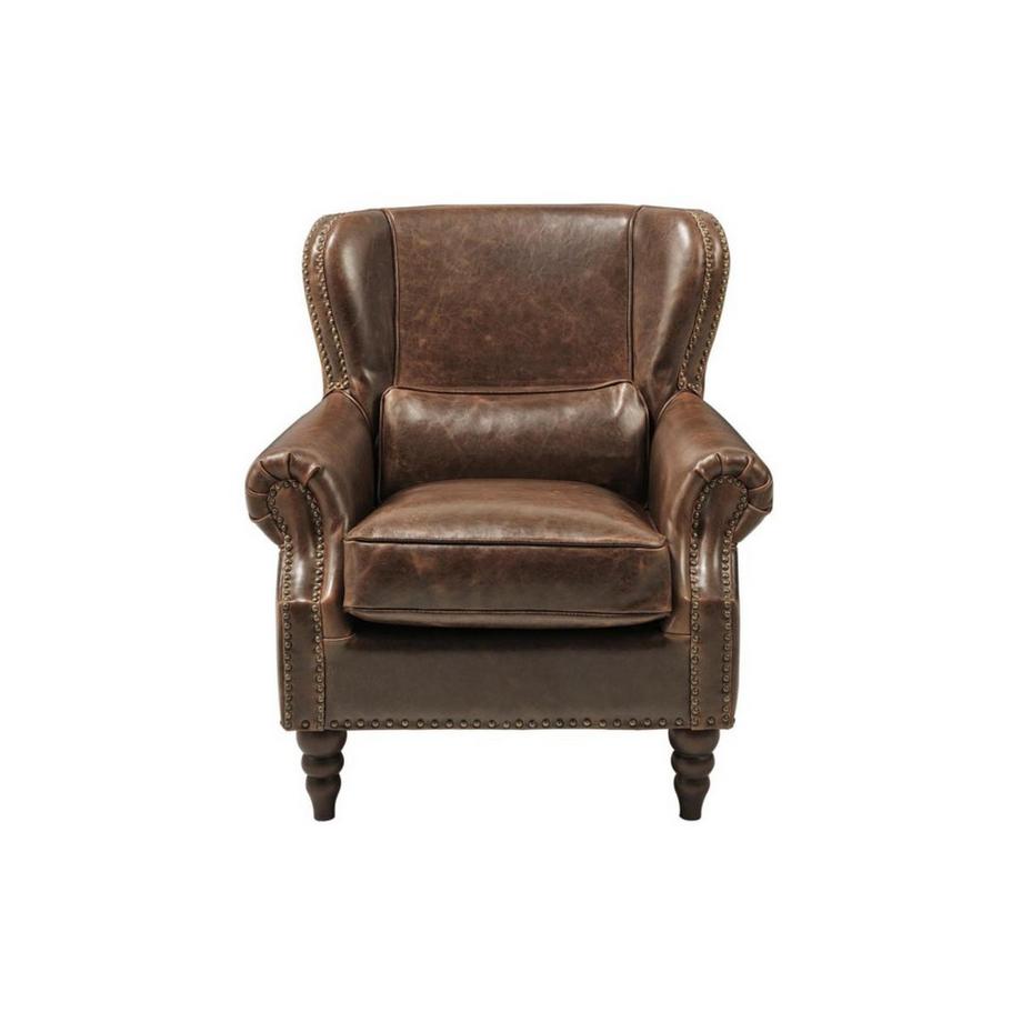 Vente-unique Fauteuil 100% cuir EDOUARD  