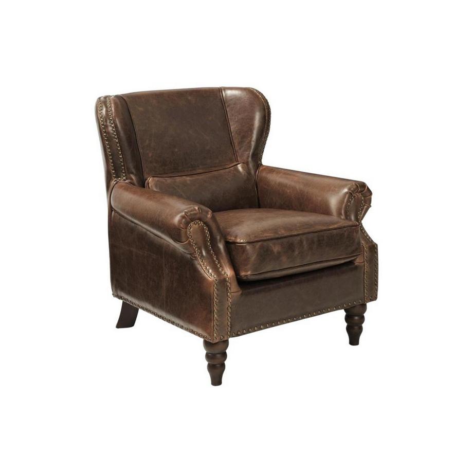 Vente-unique Fauteuil 100% cuir EDOUARD  