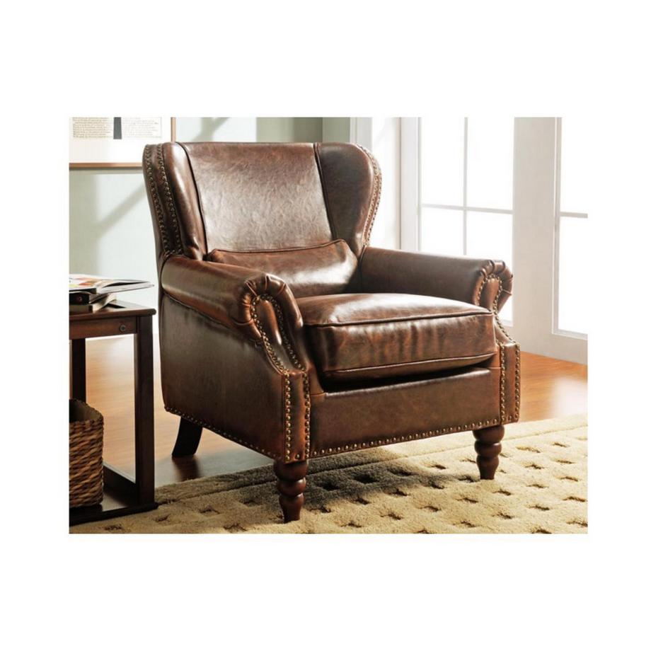 Vente-unique Fauteuil 100% cuir EDOUARD  