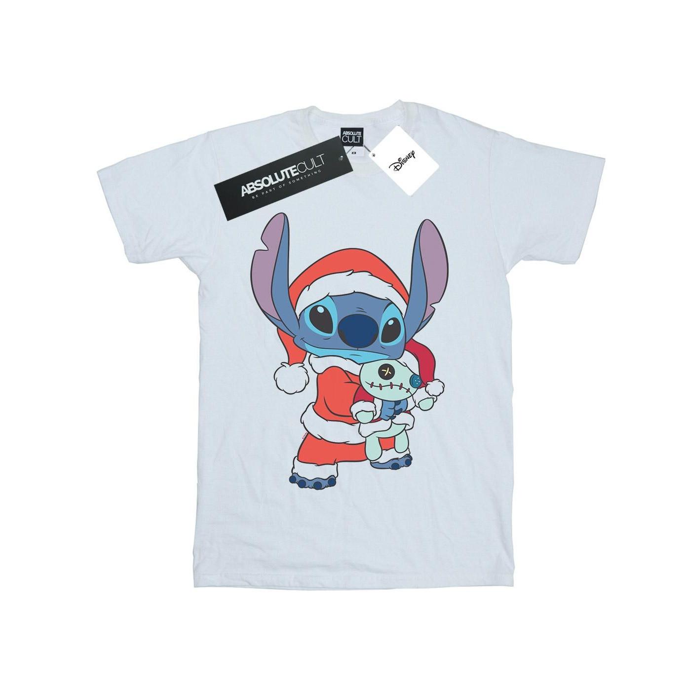 Image of Lilo And Stitch Stitch Christmas Tshirt Damen Weiss S