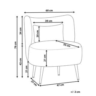 Beliani Fauteuil en Bouclé Rétro OTSBY  