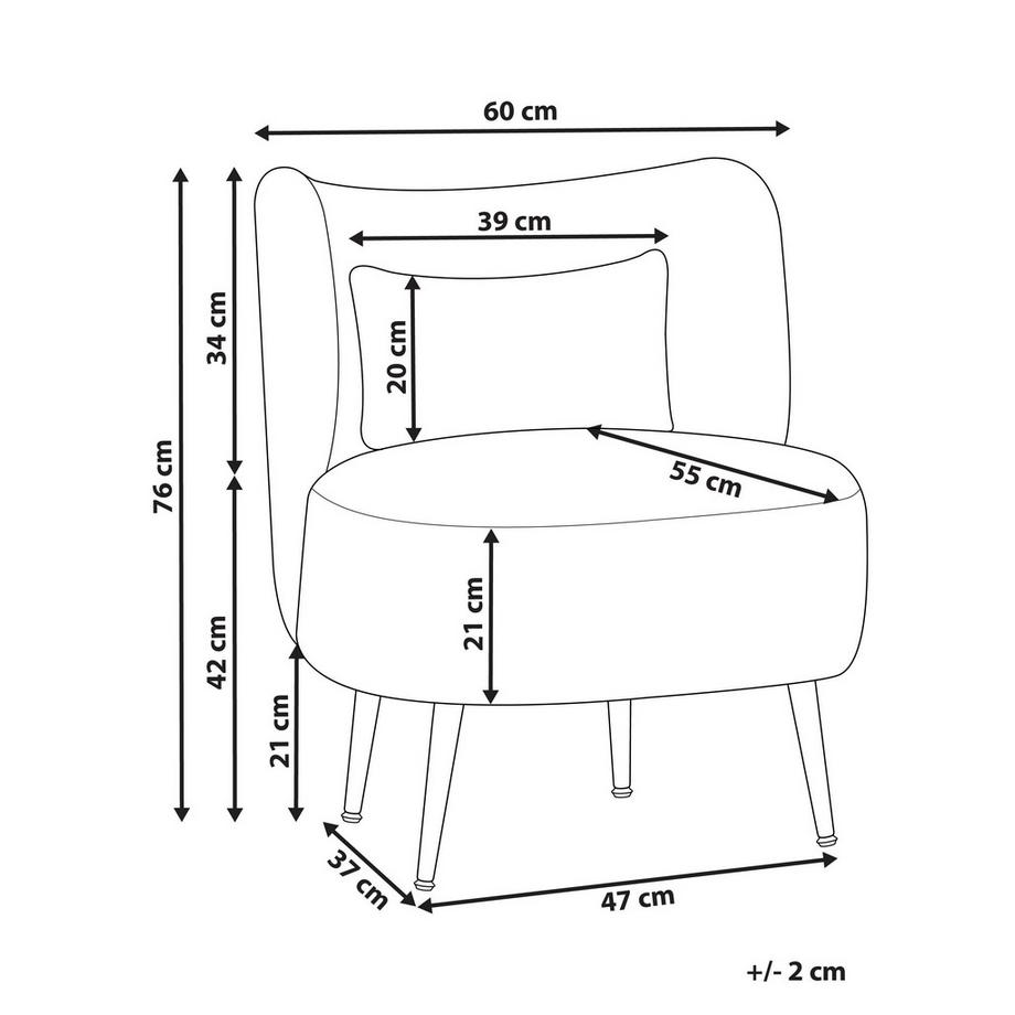 Beliani Fauteuil en Bouclé Rétro OTSBY  