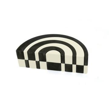 Arc-en-ciel noir/blanc petit, Bajo