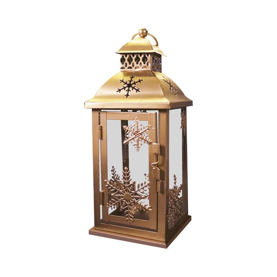 Dameco  Lanterne en métal avec insert en verre 