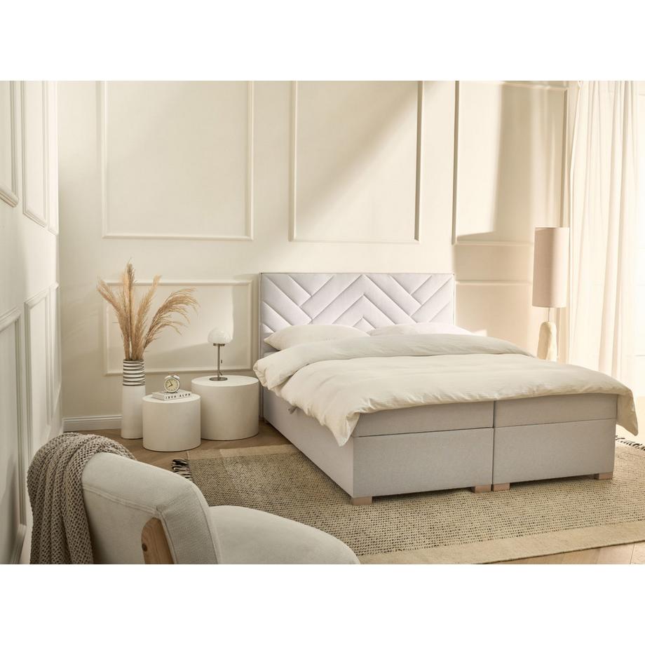 Beliani Divano letto con contenitore en Tessuto Moderno ESQUIRE  