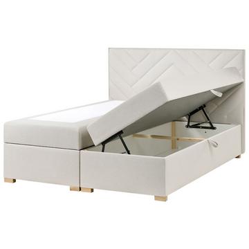 Lit boxspring avec rangement en Tissu Moderne ESQUIRE