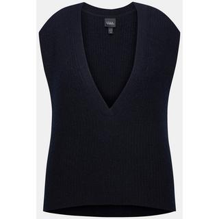 Ulla Popken  Gilet smanicato in maglia a costine con scollo a V 