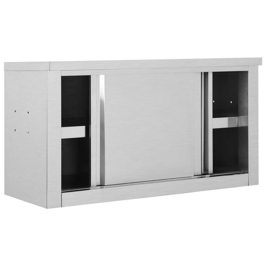 VidaXL  Armoire de cuisine avec portes coulissantes inox acier inoxydable 
