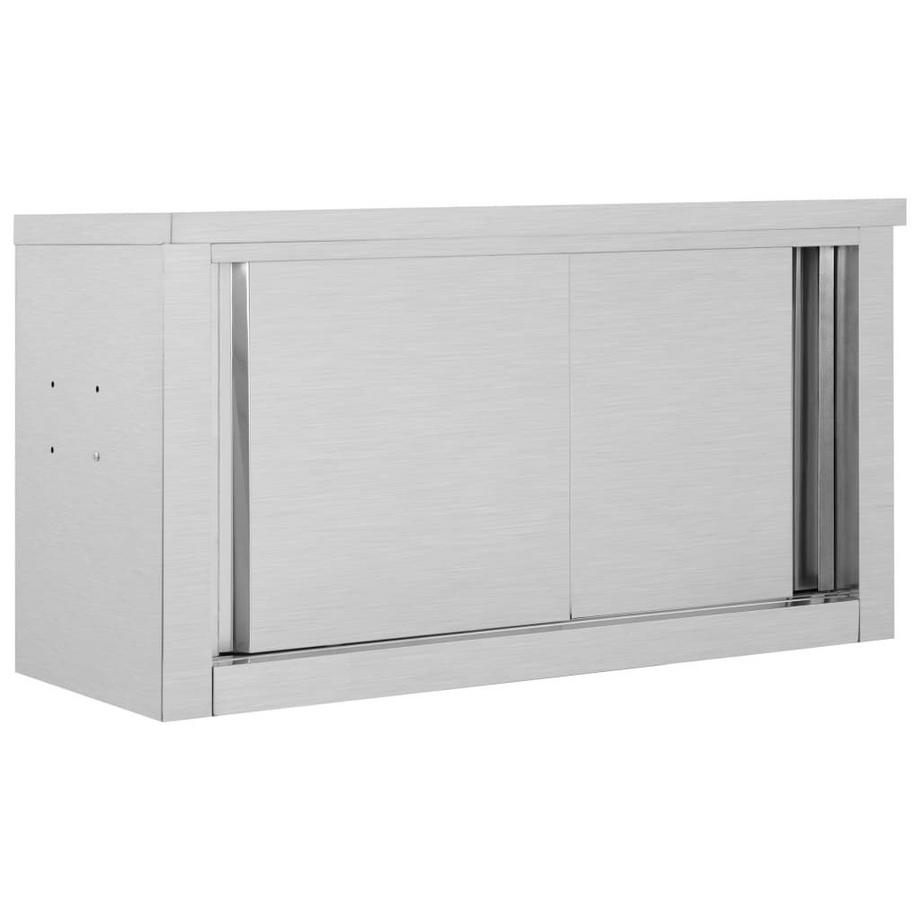 VidaXL  Armoire de cuisine avec portes coulissantes inox acier inoxydable 
