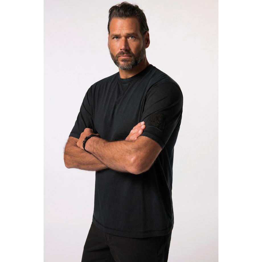 JP1880 T-Shirt Halbarm Vintage-Look mit Badges und Stick  