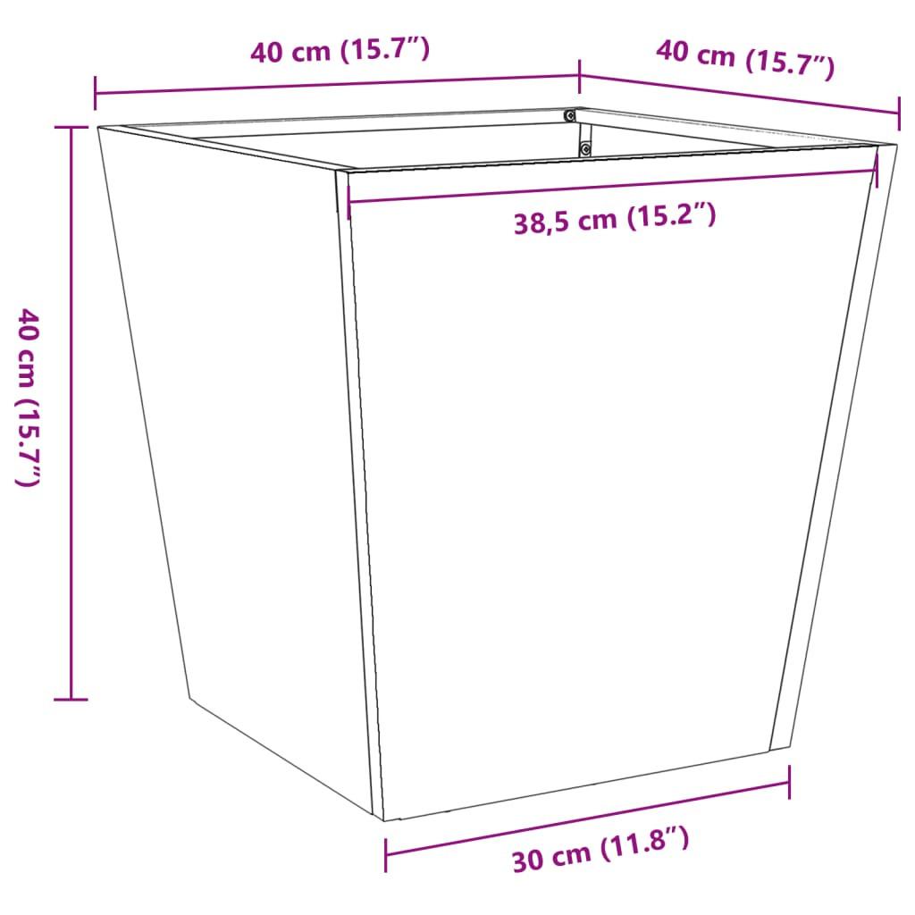 VidaXL Jardinière acier  