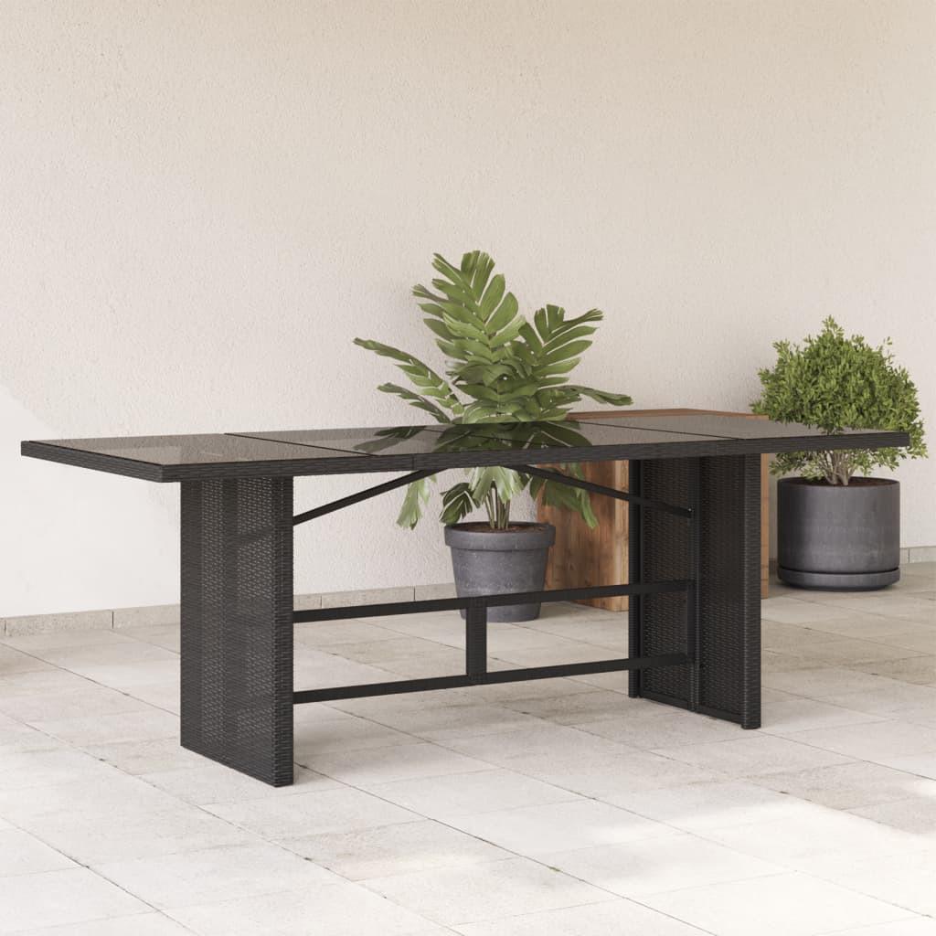 VidaXL Table de jardin rotin synthétique  