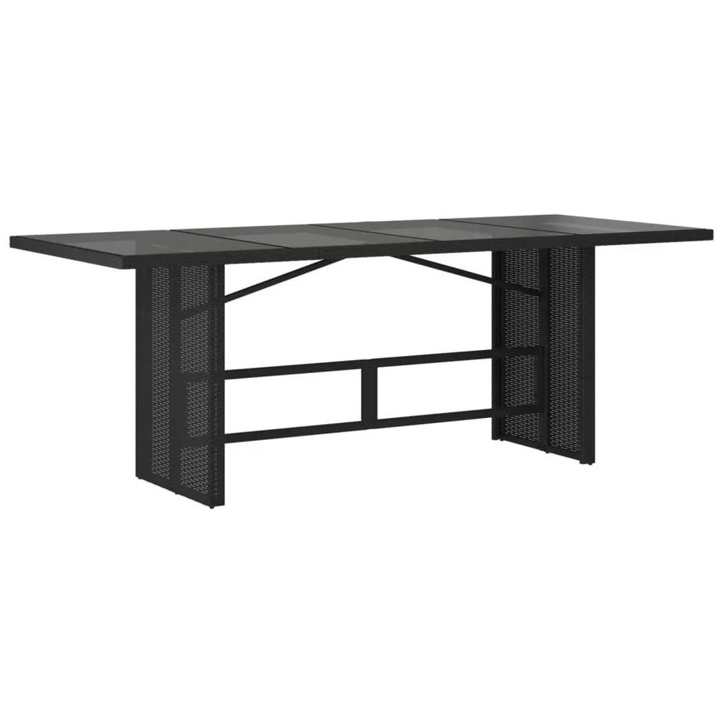 VidaXL - tavolo da giardino Polirattan, One Size, Nero