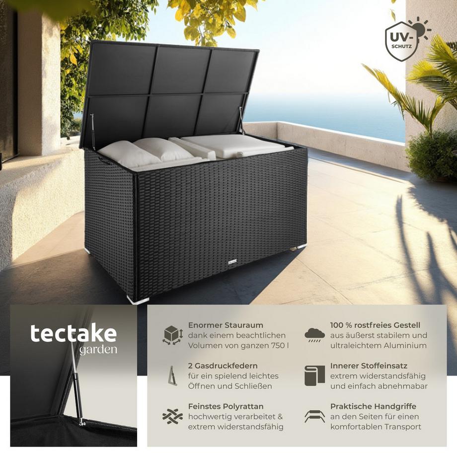 Tectake Auflagenbox mit Aluminiumgestell Oslo  