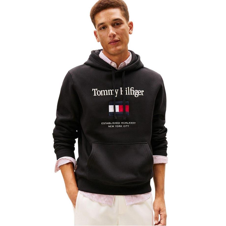 TOMMY HILFIGER Sweat À Capuche Brodé Coupe Décontractée  