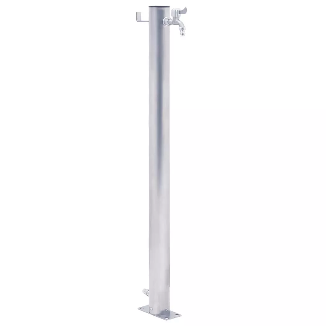 Colonne à eau de jardin 40 cm acier inoxydable rond