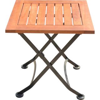 mutoni Table d'appoint de jardin eucalyptus de Vienne naturel 45x45  