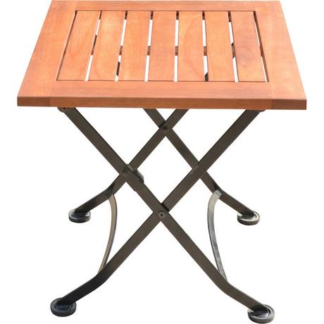 mutoni Table d'appoint de jardin eucalyptus de Vienne naturel 45x45  