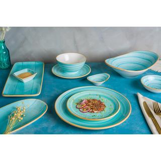 Bonna  Assiette de service - Aqua -  Porcelaine - lot de 2 