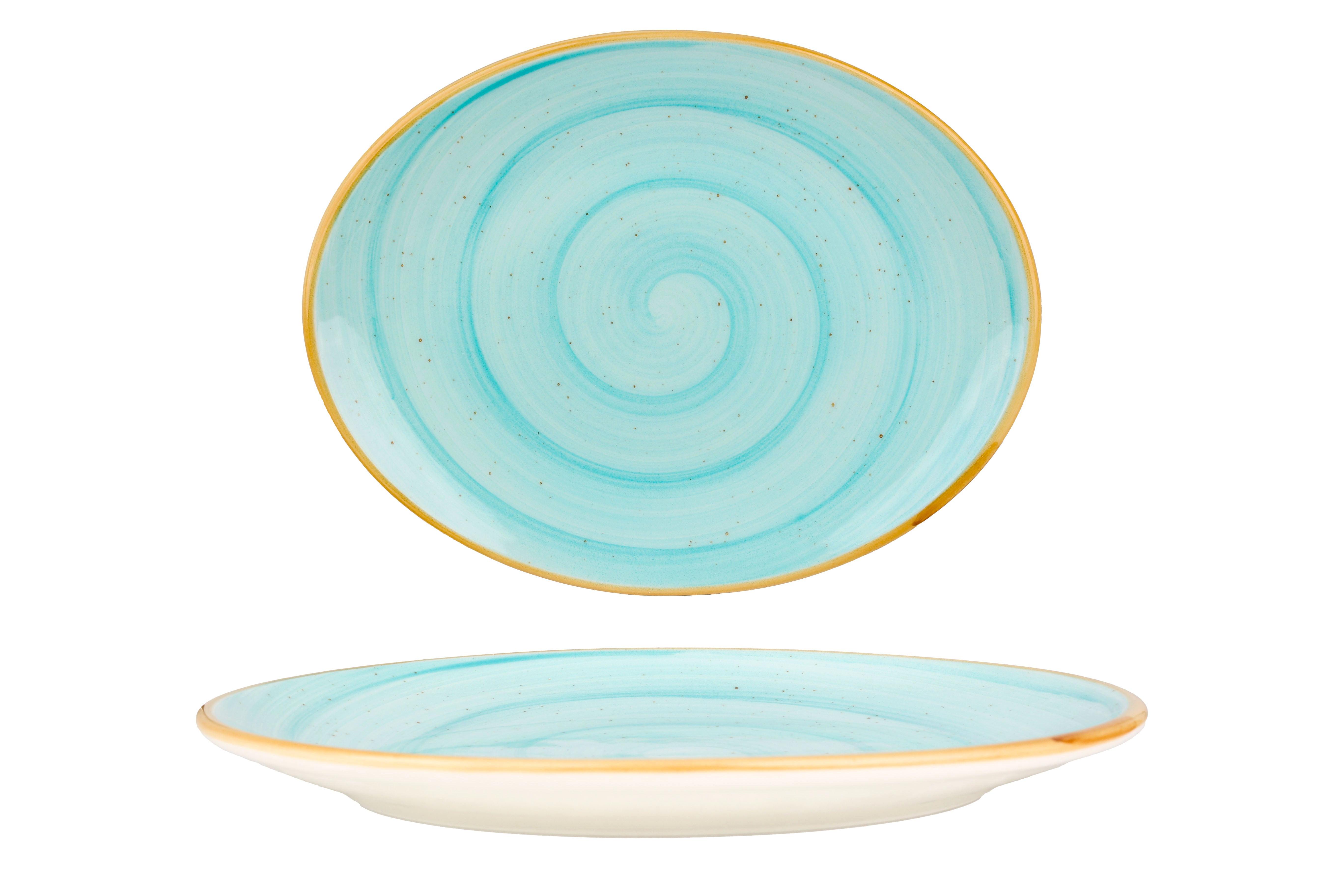 Bonna  Assiette de service - Aqua -  Porcelaine - lot de 2 