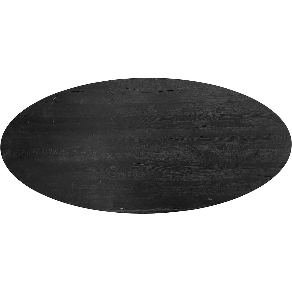 mutoni Plateau de table Watson chêne noir ovale 235x110  