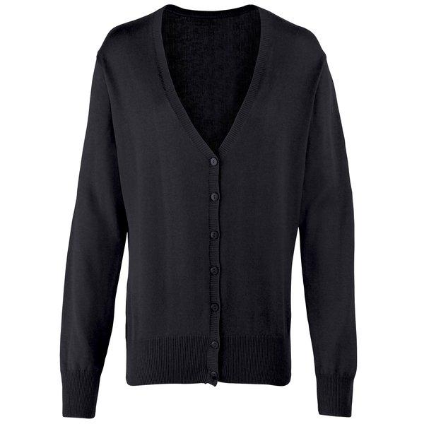 Image of Strickweste Mit Knopfleiste Damen Schwarz 42