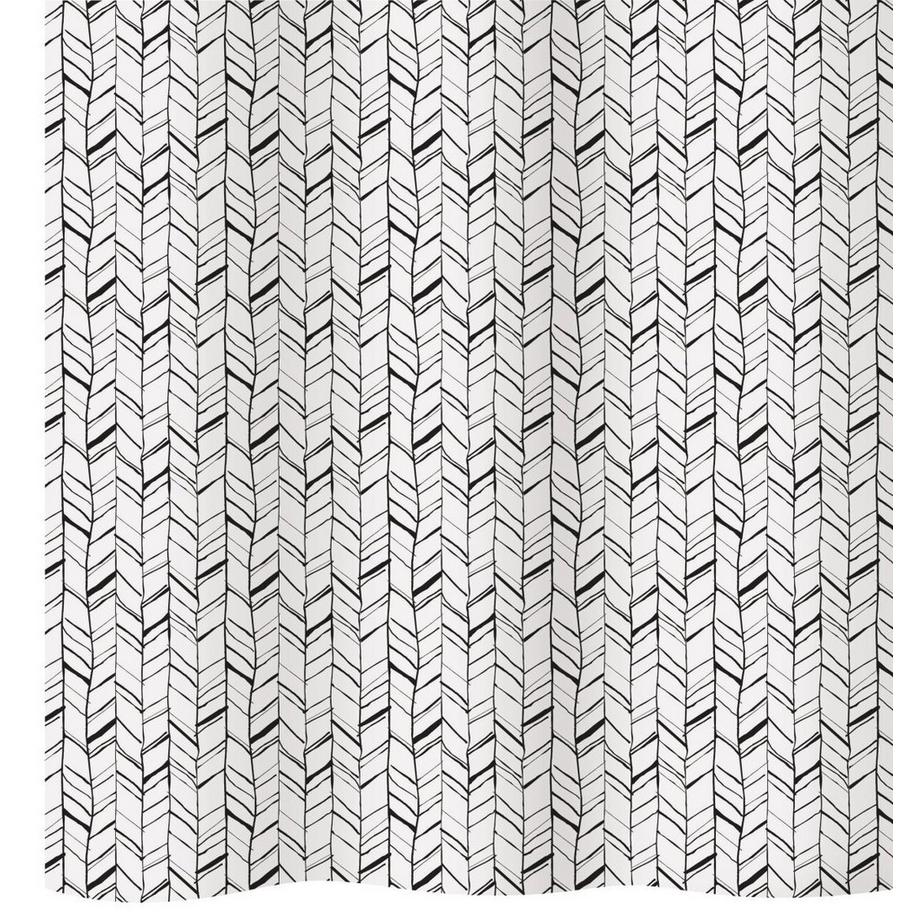 diaqua Rideau de douche textile Chevron  