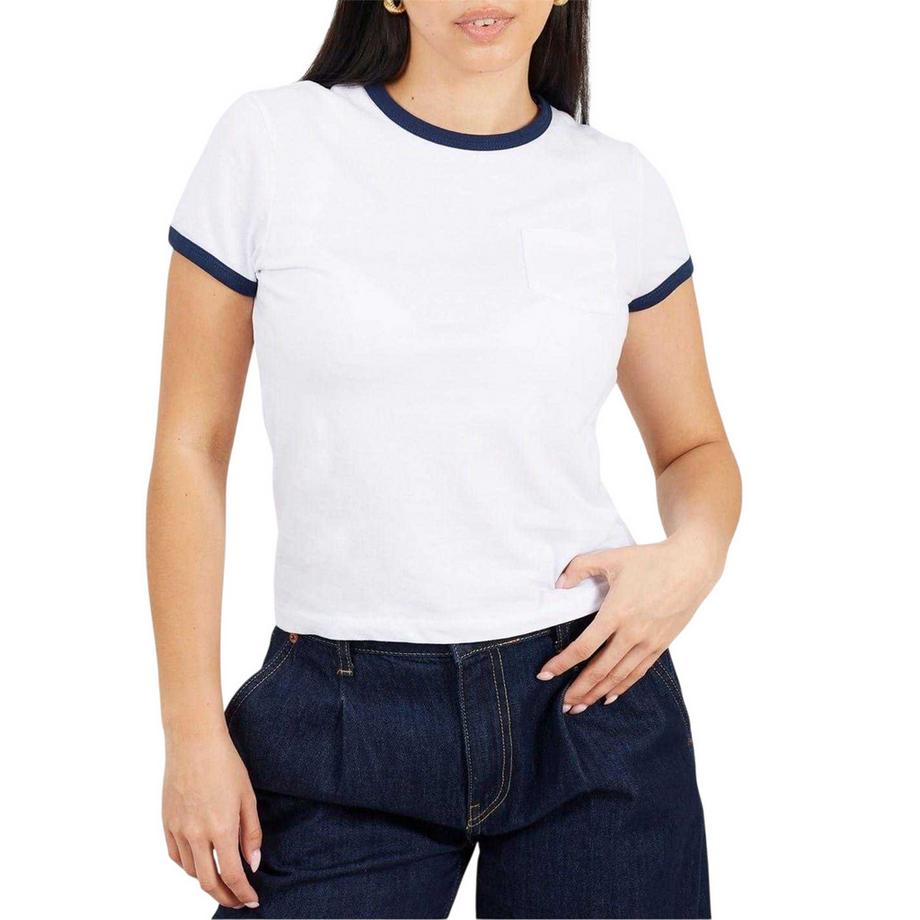 T-Shirtmotif/style Détail Contrasté