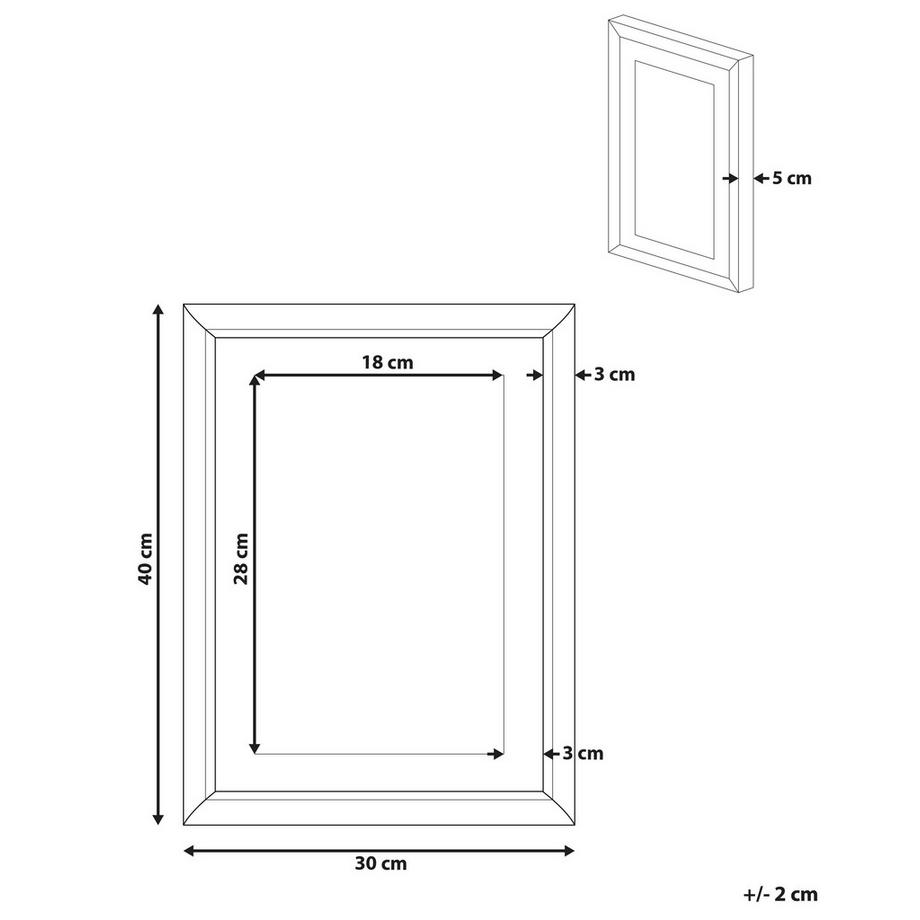 Beliani Wandbild mit Rahmen aus Papier Modern KAYES  