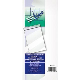 BÜROLINE  BÜROLINE Pressverschl. Beutel 160×220mm 421160 transparent 10 Stück 