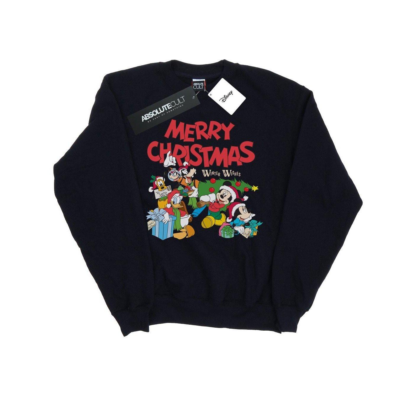 Image of Mickey And Friends Winter Wishes Sweatshirt Unisex Marine 152-158