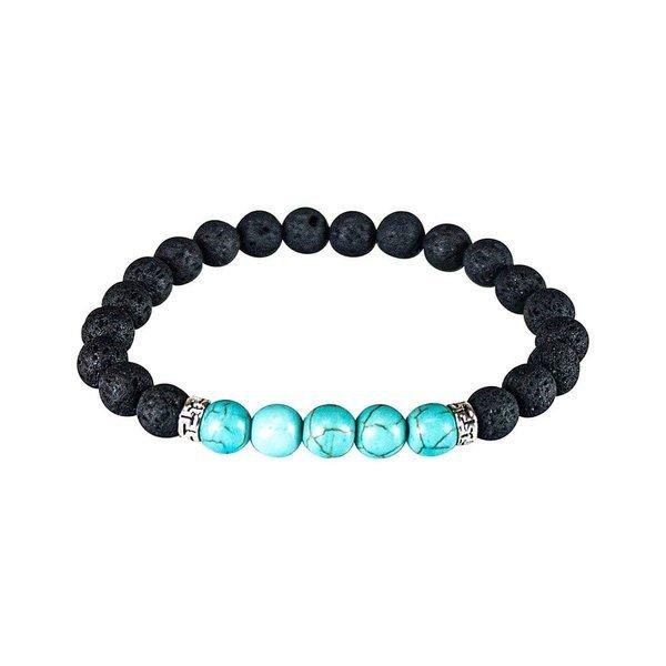 Image of Armband Mit Vulkanischem Stein - Türkis Unisex 17cm