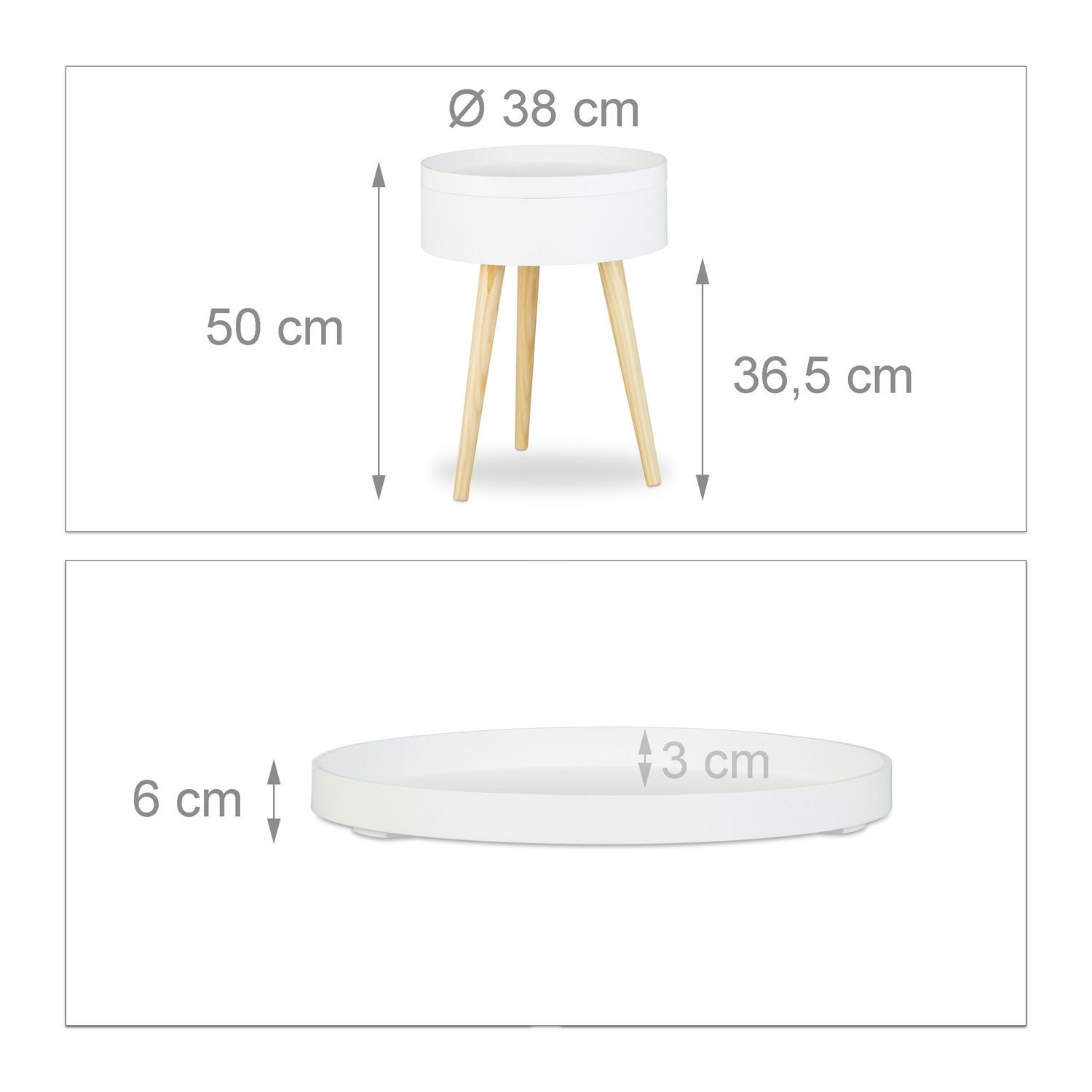 Northio Table d'appoint ronde  