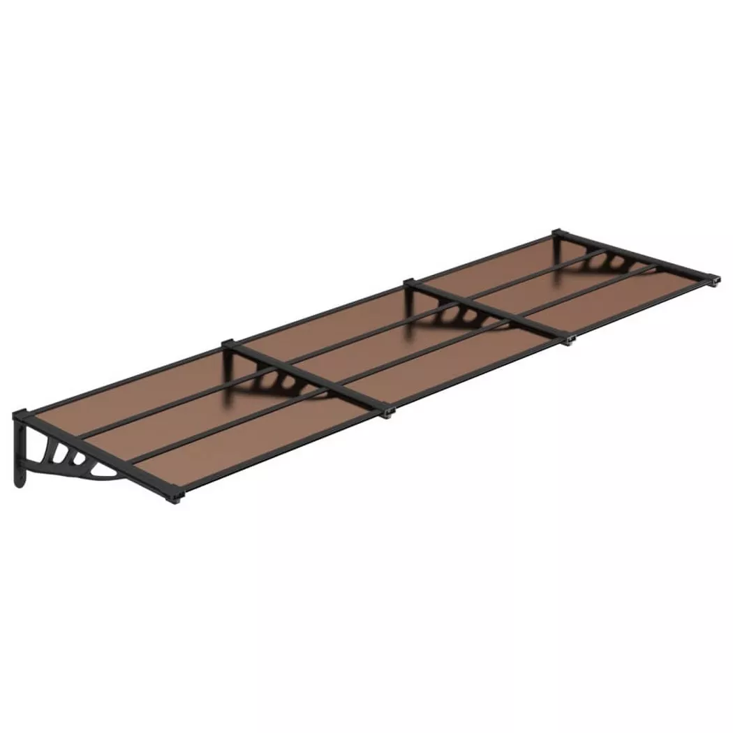 VidaXL - Auvent de porte polycarbonate, One Size, Noir