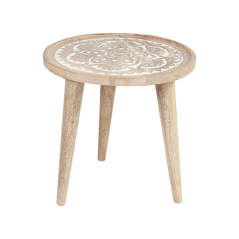 Beliani Beistelltisch 2er Set aus Mangoholz Rustikal SAKITA  