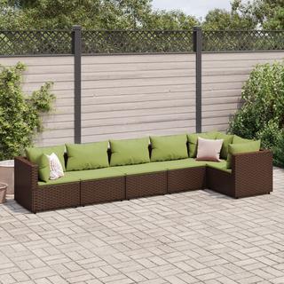 VidaXL set salotto da giardino Polirattan  