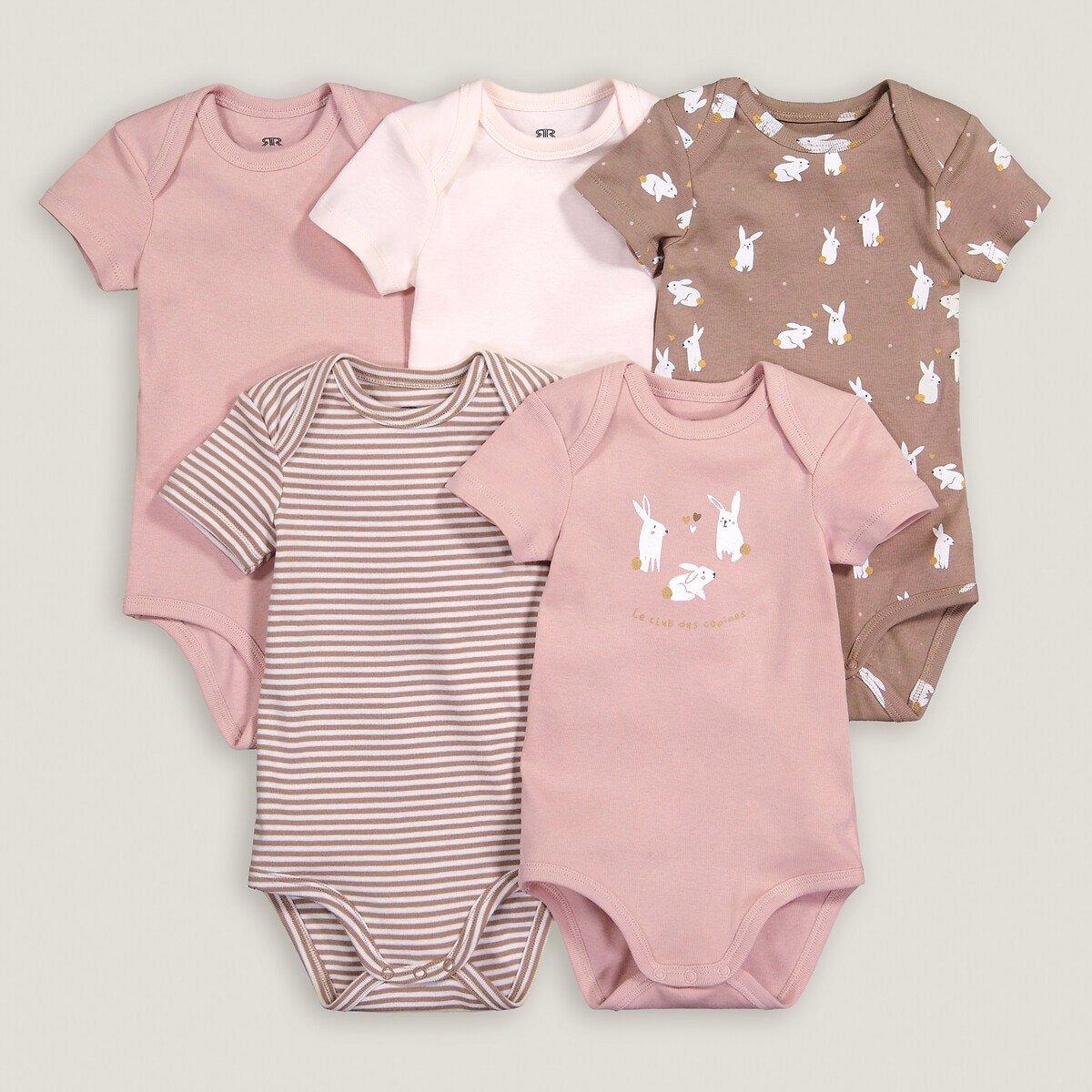 Image of 5er-pack Kurzärmelige Bodys Unisex Braun 12 mese