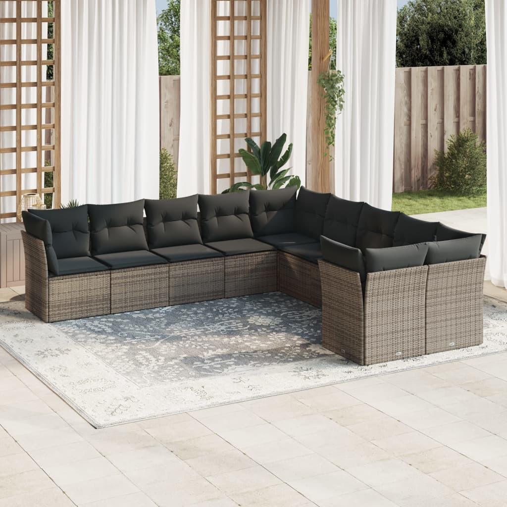 VidaXL set divano da giardino Polirattan  