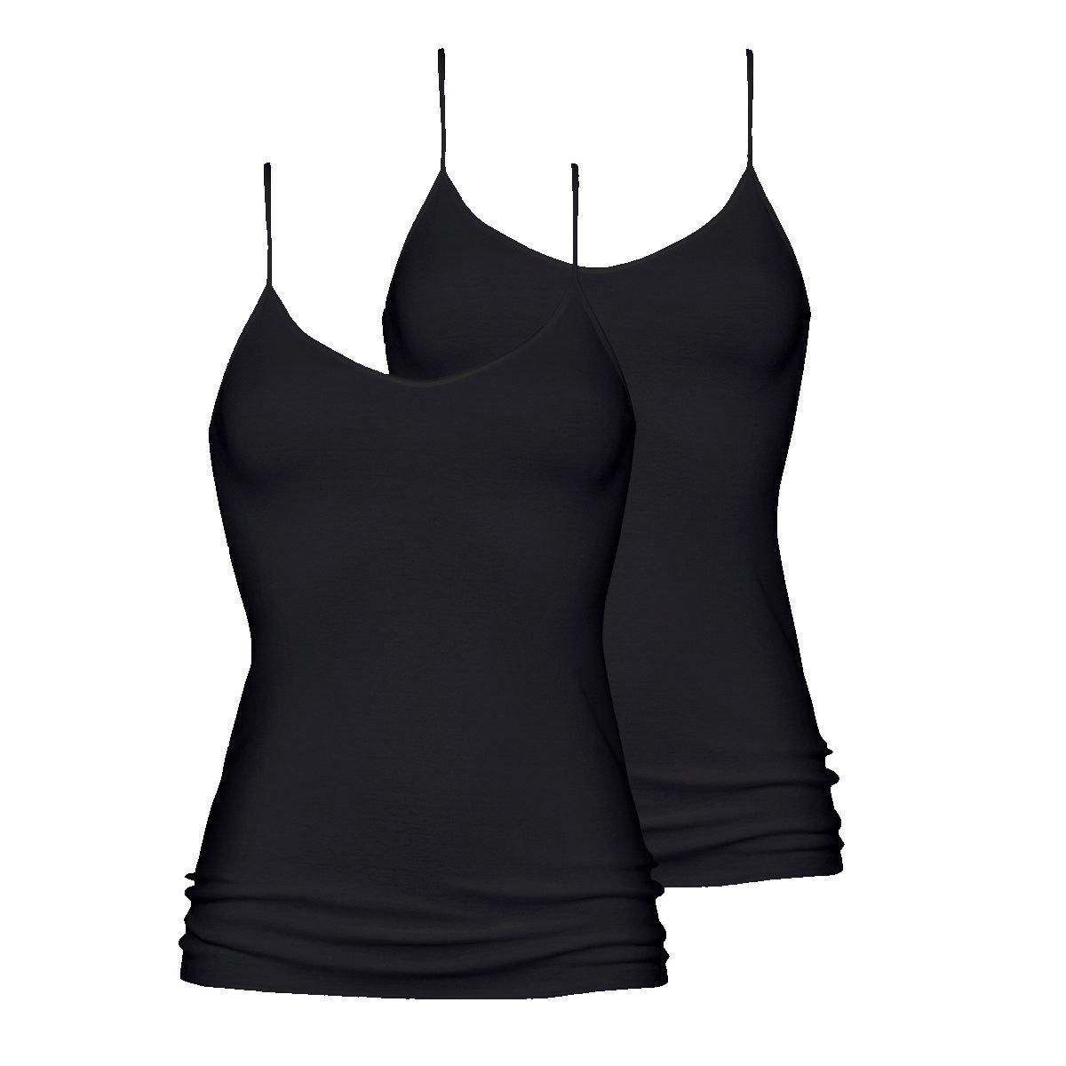 Image of 2er Pack Noblesse - Spaghetti Top Damen Schwarz 3XL